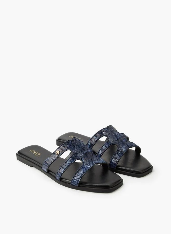 Women Animal Print Slip-On Sandals