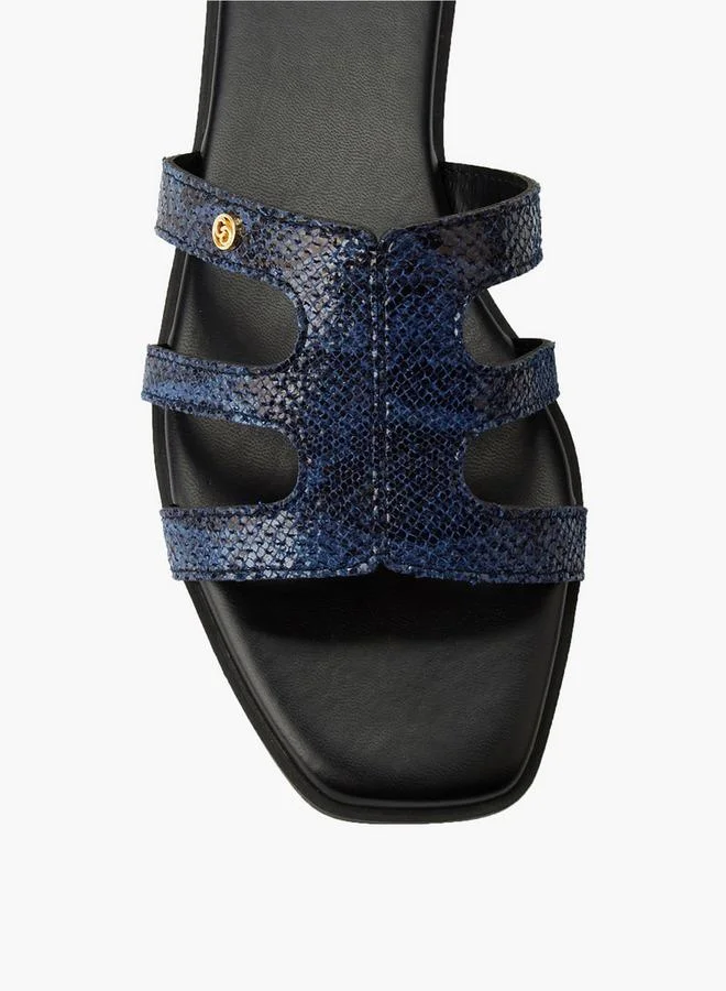 Celeste BLUE Women Animal Print Slip-On Sandals for Women | Best Price UAE