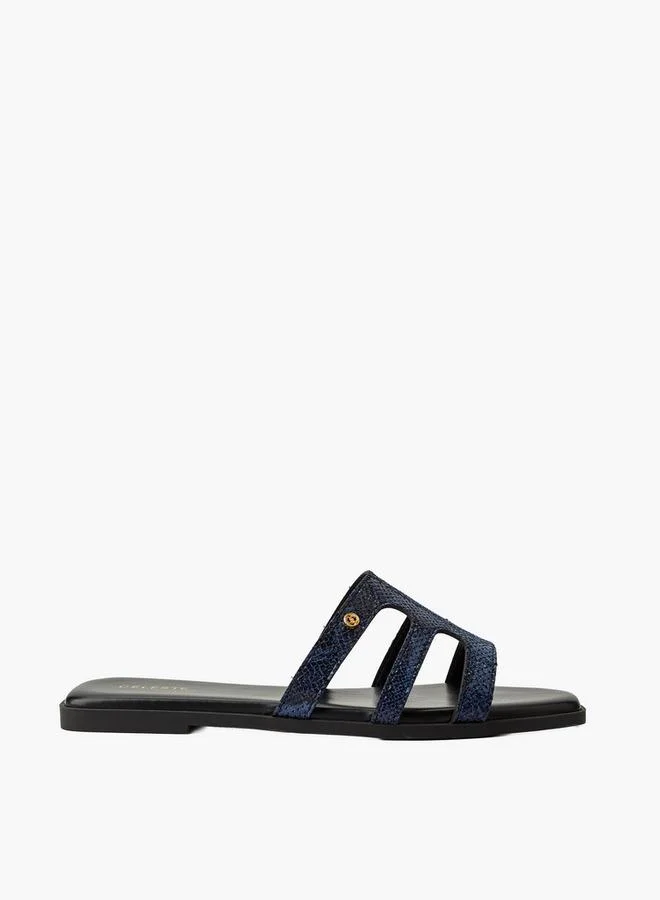 Celeste BLUE Women Animal Print Slip-On Sandals for Women | Best Price UAE