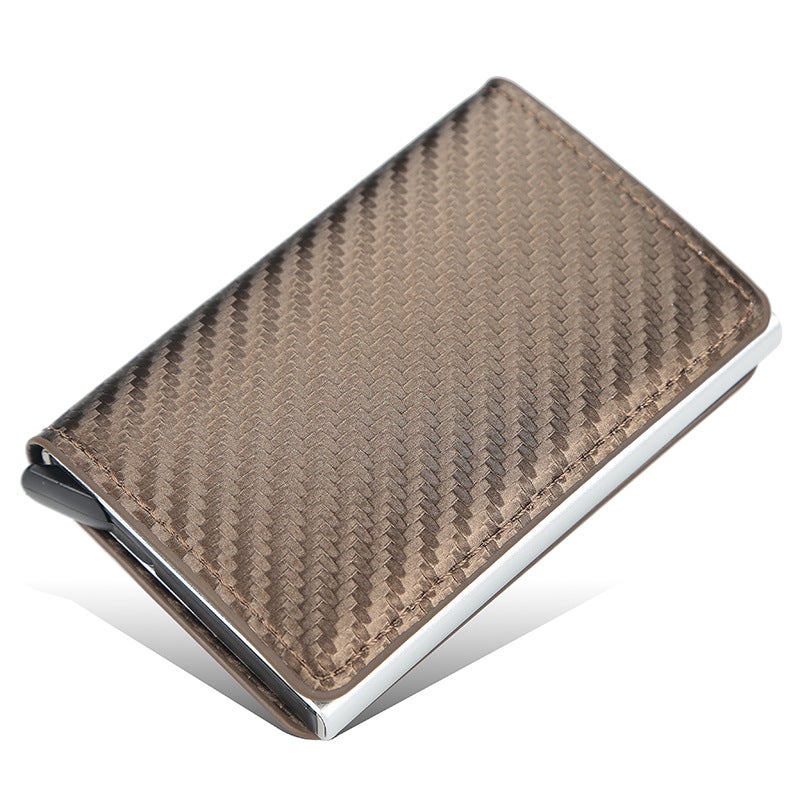 baellerry Men's Card Holder with RFID Anti-Scan Protection, Gold Business Commuter Wallet - Image 1