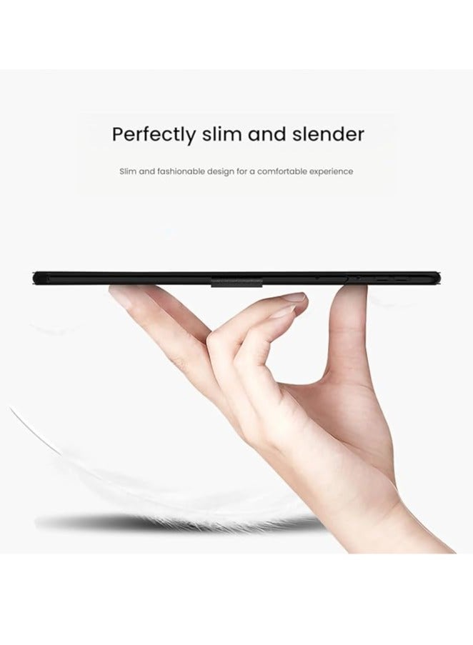 Case Compatible with Xiaomi Poco Pad 12.1-inch 2024 with Auto Sleep/Wake, Slim Flip Tri-fold Stand Function PU Leather Case Shockproof Protective Cover - Image 4