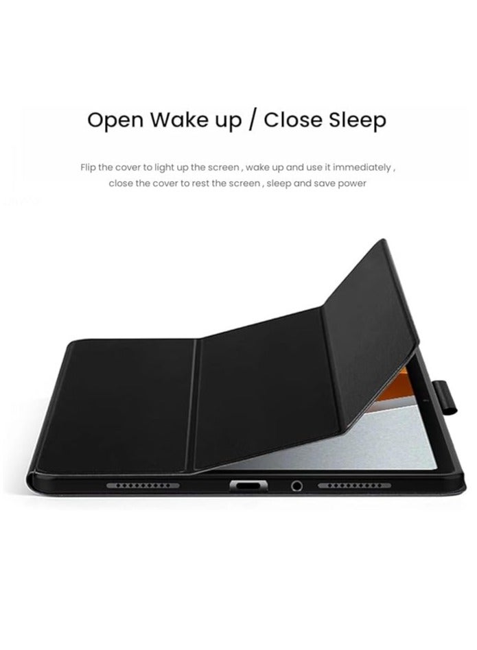Case Compatible with Xiaomi Poco Pad 12.1-inch 2024 with Auto Sleep/Wake, Slim Flip Tri-fold Stand Function PU Leather Case Shockproof Protective Cover - Image 5