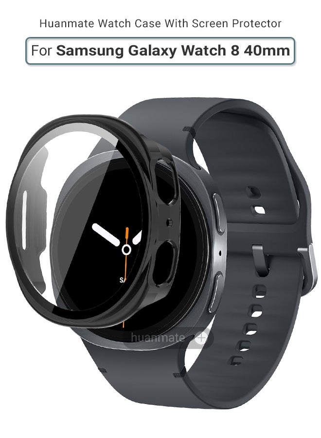 huanmate Samsung Galaxy Watch 8 40mm Smart Watch Case with Screen Protector – All-Round Protection, Crisp Display Clarity, Anti-Scratch & Smudge-Resistant, Durable Build, Easy Snap-On Design  - Image 1