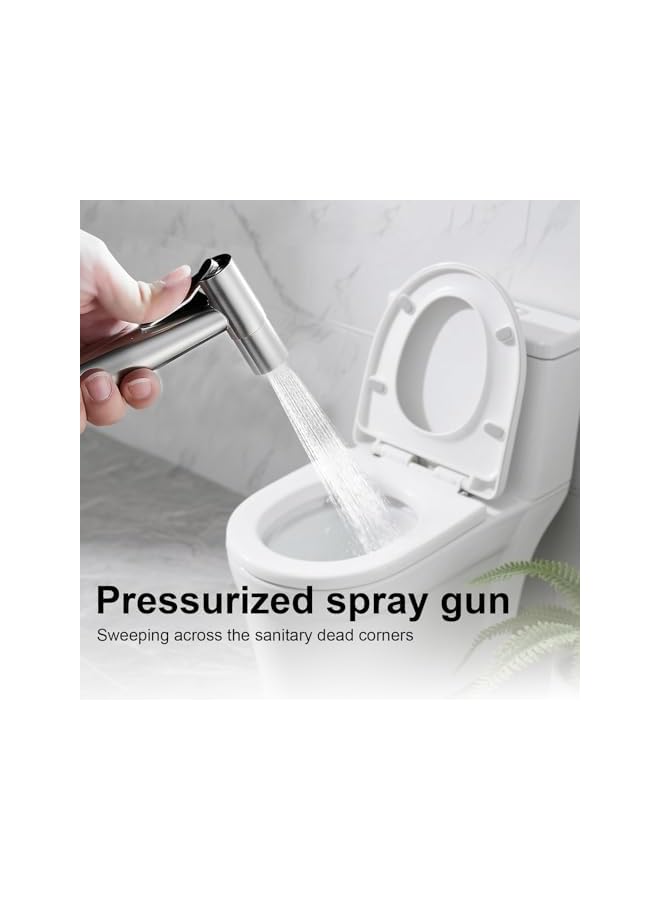 S-TOP Handheld Bidet Sprayer for Toilet Shattaf Set, Hose Kit with Adjustable Nozzle for Muslim Shower and Diaper Cleaning, with 1.45M Anti-Leak Hose - Image 4