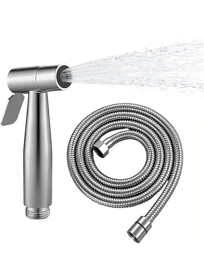 S-TOP Handheld Bidet Sprayer for Toilet Shattaf Set, Hose Kit with Adjustable Nozzle for Muslim Shower and Diaper Cleaning, with 1.45M Anti-Leak Hose - Image 1