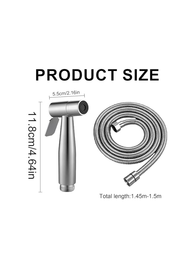 S-TOP Handheld Bidet Sprayer for Toilet Shattaf Set, Hose Kit with Adjustable Nozzle for Muslim Shower and Diaper Cleaning, with 1.45M Anti-Leak Hose - Image 5