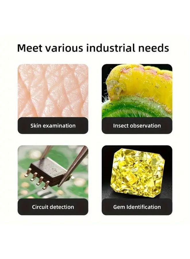 1600X Digital Microscope Camera Black 3 in 1 Portable for Laptop Industrial Circuit Board Knitwear Testing - Image 5