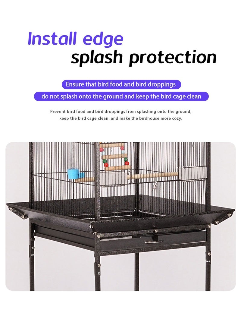 كيدل قفص الطيور بيت الطيور قفص الطيور الببغاء مع الوقوف المتداول للبعوجين اللعب - Image 3
