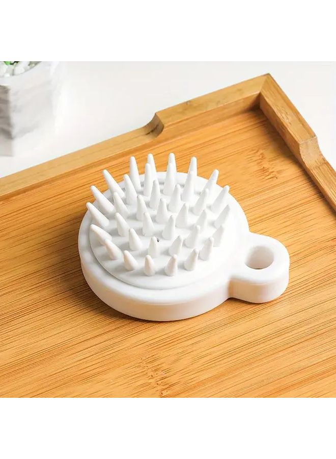 5 Piece White Silicone Scalp Massager Hair Brush Set Gentle Shampoo Comb For Dandruff - Image 3