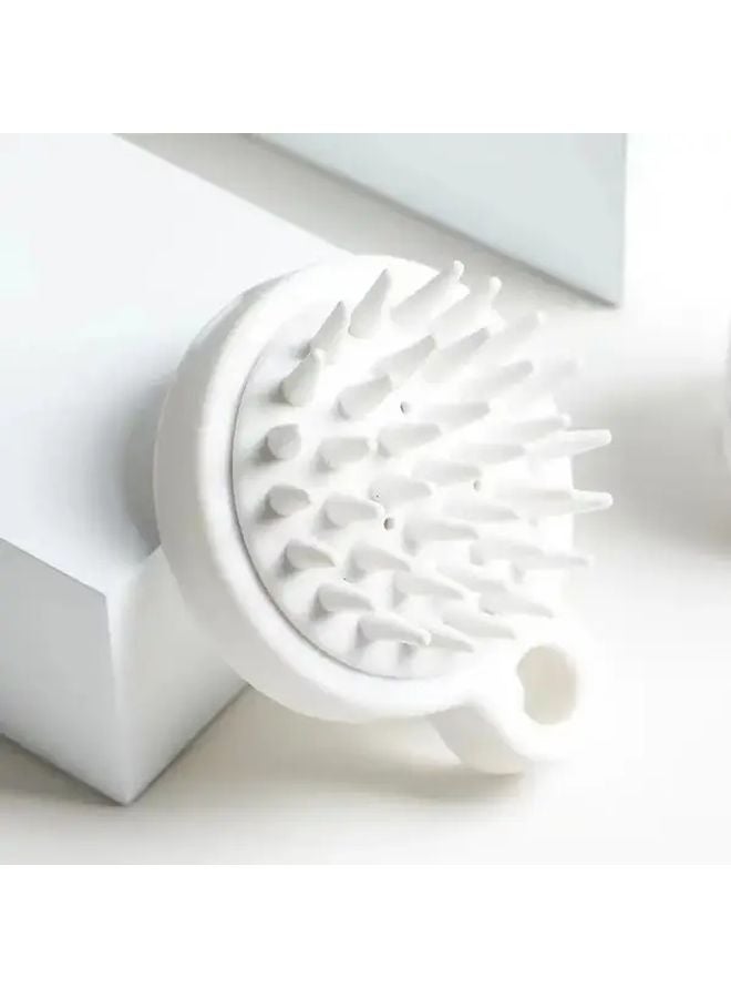 5 Piece White Silicone Scalp Massager Hair Brush Set Gentle Shampoo Comb For Dandruff - Image 5