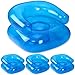 Silipull 4 Pcs 28 Inch Kids Inflatable Chairs Blow up Chairs Inflatable Furniture Novelty Blow up Couch Seat Waterproof PVC Air Sofa Couch for Kids Beach 90s Party Camping Picnics Party SuppliesBlue - Image 3