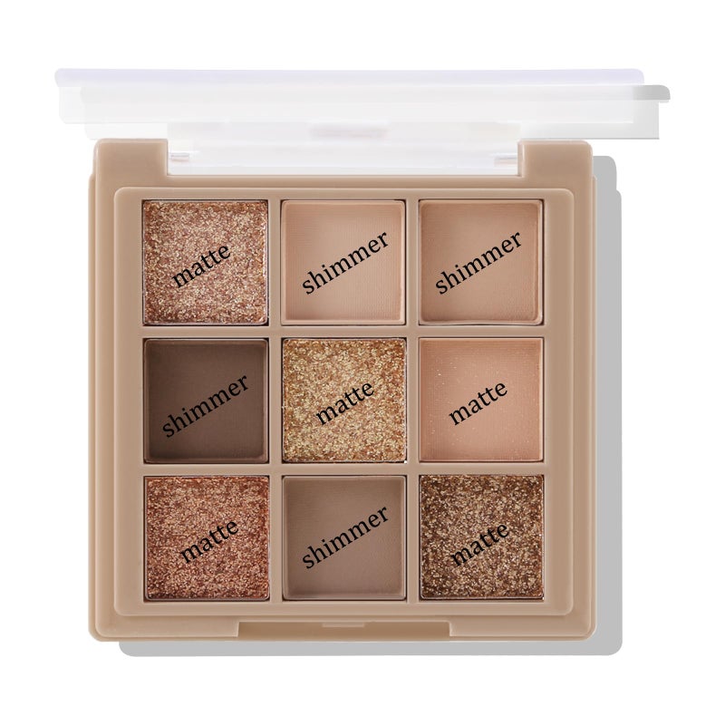 Boobeen Nude Eyeshadow Palette - Matte and Shimmer Makeup, Highly Pigmented Creamy Eye Shadow Powder, Create a Neutral Eye Look, Long Wearing - Image 2