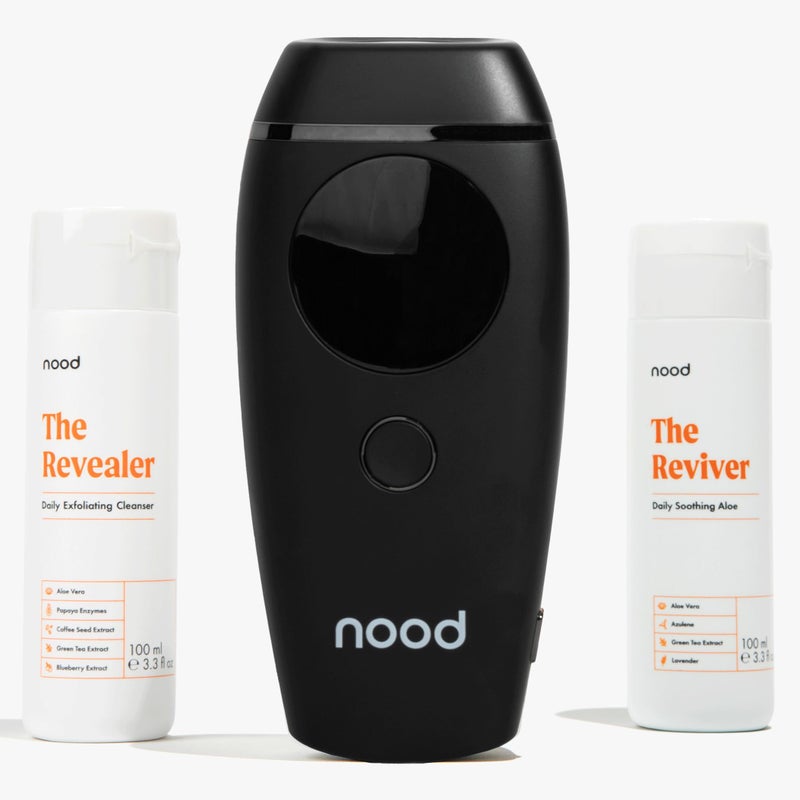Nood NEW Nood™ Flasher 2.0 Kit — IPL Laser Hair Removal Device for Women & Men — Pain-free & Permanent, Visible Results After First Use & Works Everywhere — Pre & Post IPL Treatment Included — Matte Black - Image 1