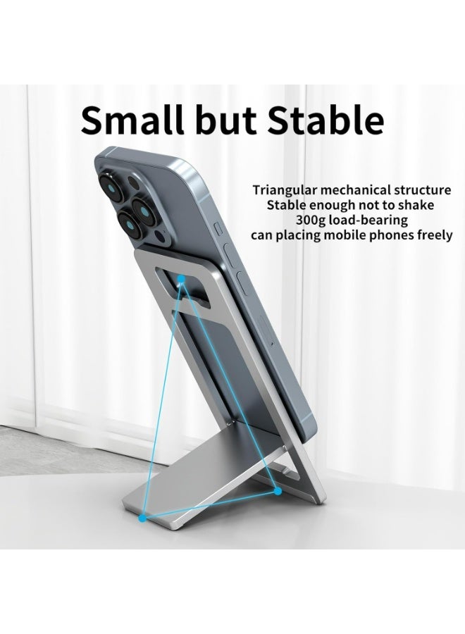 Portable Phone Stand for Desk, Aluminum Adjustable Cell Phone Holder, Foldable Travel Cellphone Dock Compatible with iPhone 15 14 13 Pro Max Mini, 12 11 XR 8 7 6 Plus SE - Image 3