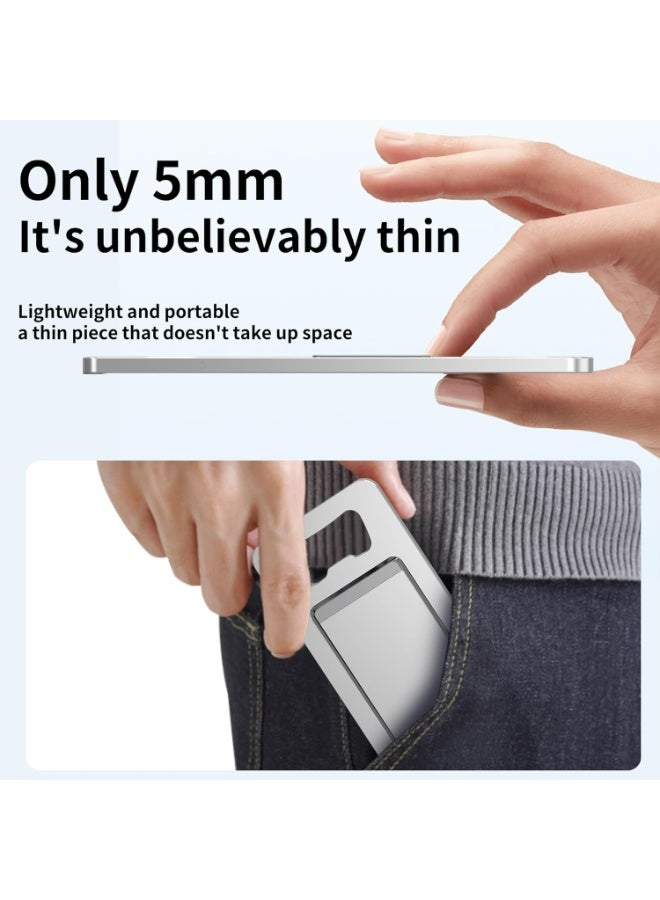 Portable Phone Stand for Desk, Aluminum Adjustable Cell Phone Holder, Foldable Travel Cellphone Dock Compatible with iPhone 15 14 13 Pro Max Mini, 12 11 XR 8 7 6 Plus SE - Image 2