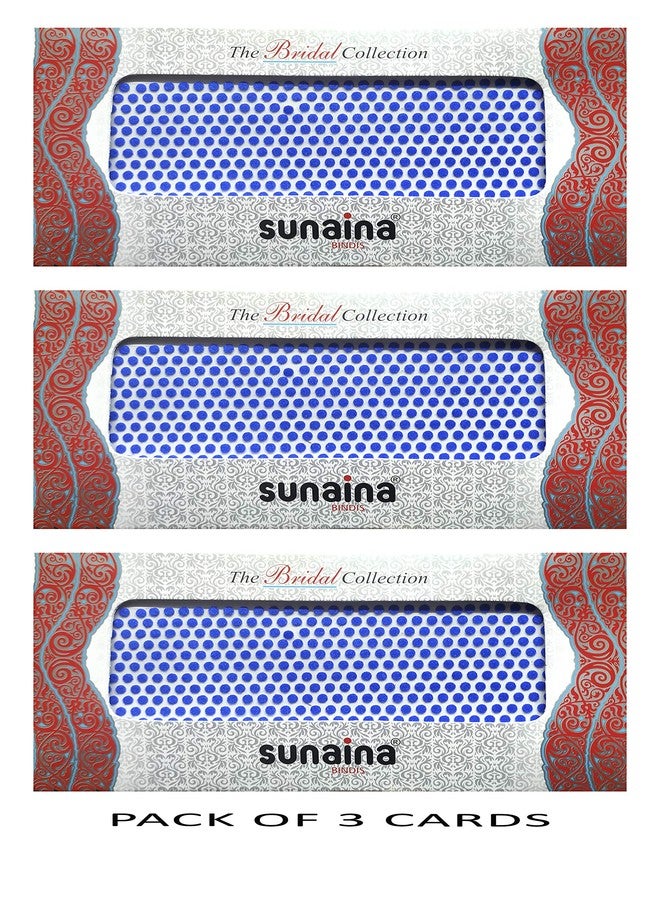 Sunaina مجموعة سونينا للعروس باللون الأزرق (المقاس-6) بندي للنساء [SBCB106) (المقاس 3 مم) - Image 3