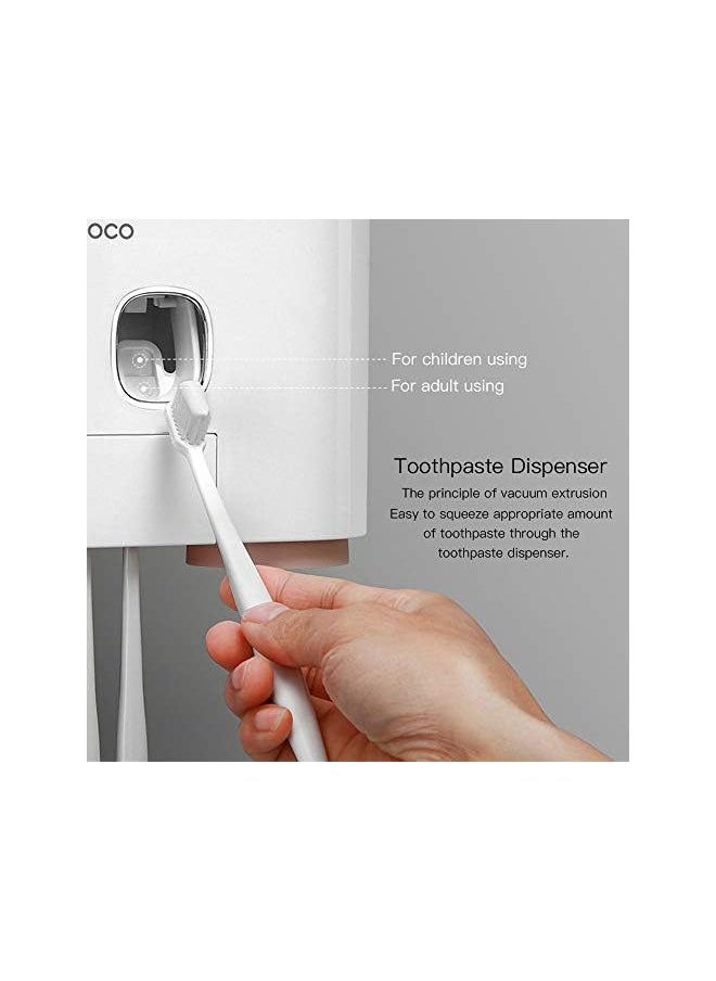 erorex - Multifunctional Practical Automatic Toothpaste Dispenser Toothbrush Holder Set Toothbrush & Toothpaste Storage Rack with 4 Cups Home Bathroom Accessories - Image 1