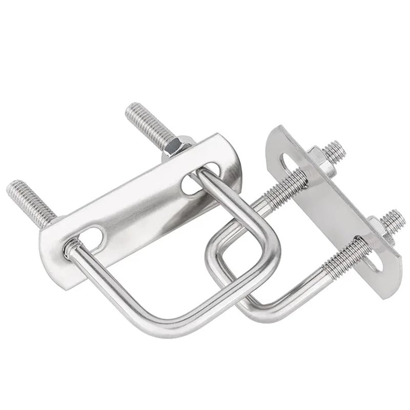 304 Stainless Steel U Bolts M10x75x120 10 Set Square Pipe Right Angle Clamp For Boat Trailer - Image 5