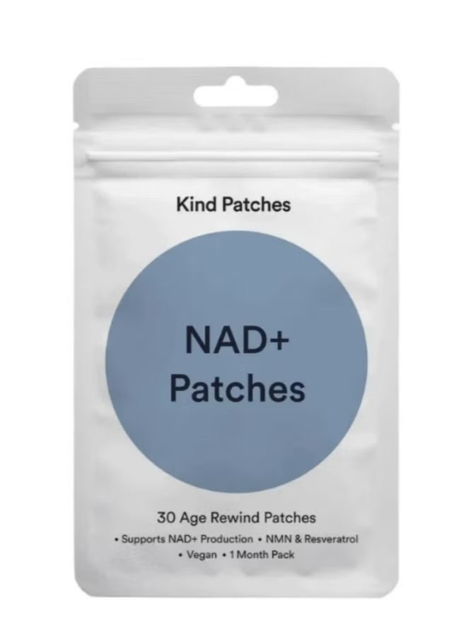 Kind Patches | NAD+ Patches | 30 Age Rewind Patches : supports NAD+ Production, NMN& Resveratrol, Vegan, 1 Month Pack - Image 1