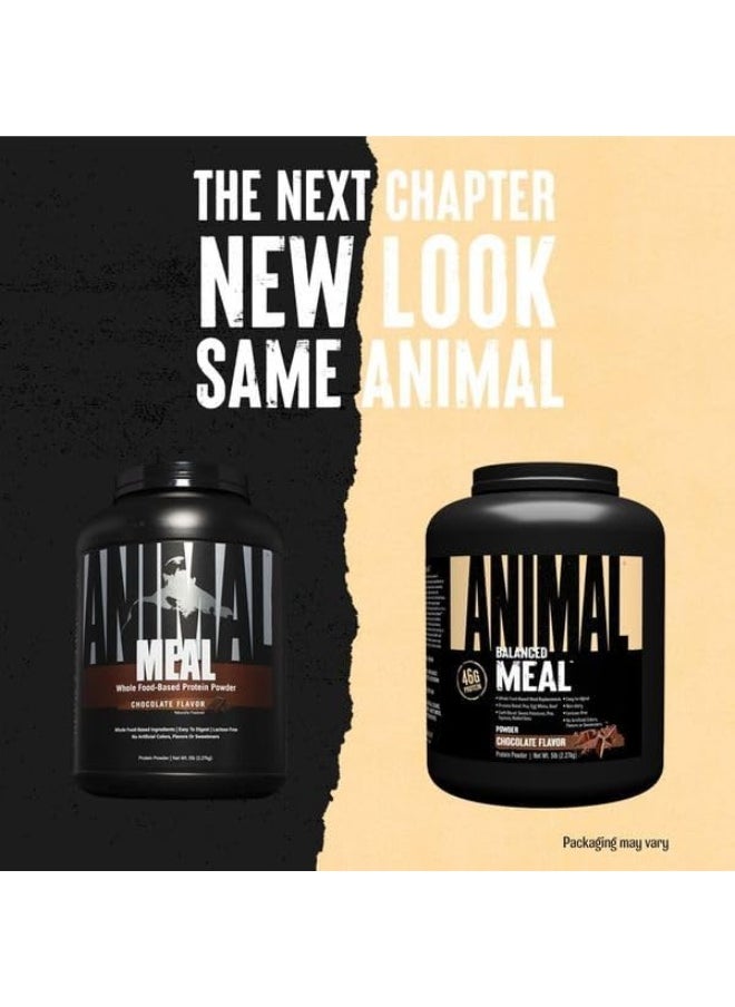 ANIMAL Meal - All Natural High Calorie Meal Shake - Egg Whites, Beef Protein, Pea Protein, Chocolate, 5 Pound  - Image 2