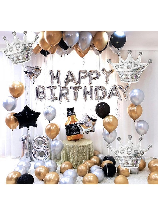 LYK 8PCS Silver Crown Foil Balloons with Two Size Crown Shaped Foil Mylar Balloons for Baby Shower Kids' Girls Wedding Birthday Party Decorations - Image 5