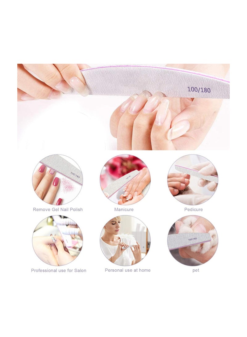 Globalstar Professional Nail Files - 25 Pack Double-Sided 100/180 Grit Emery Boards - Image 5