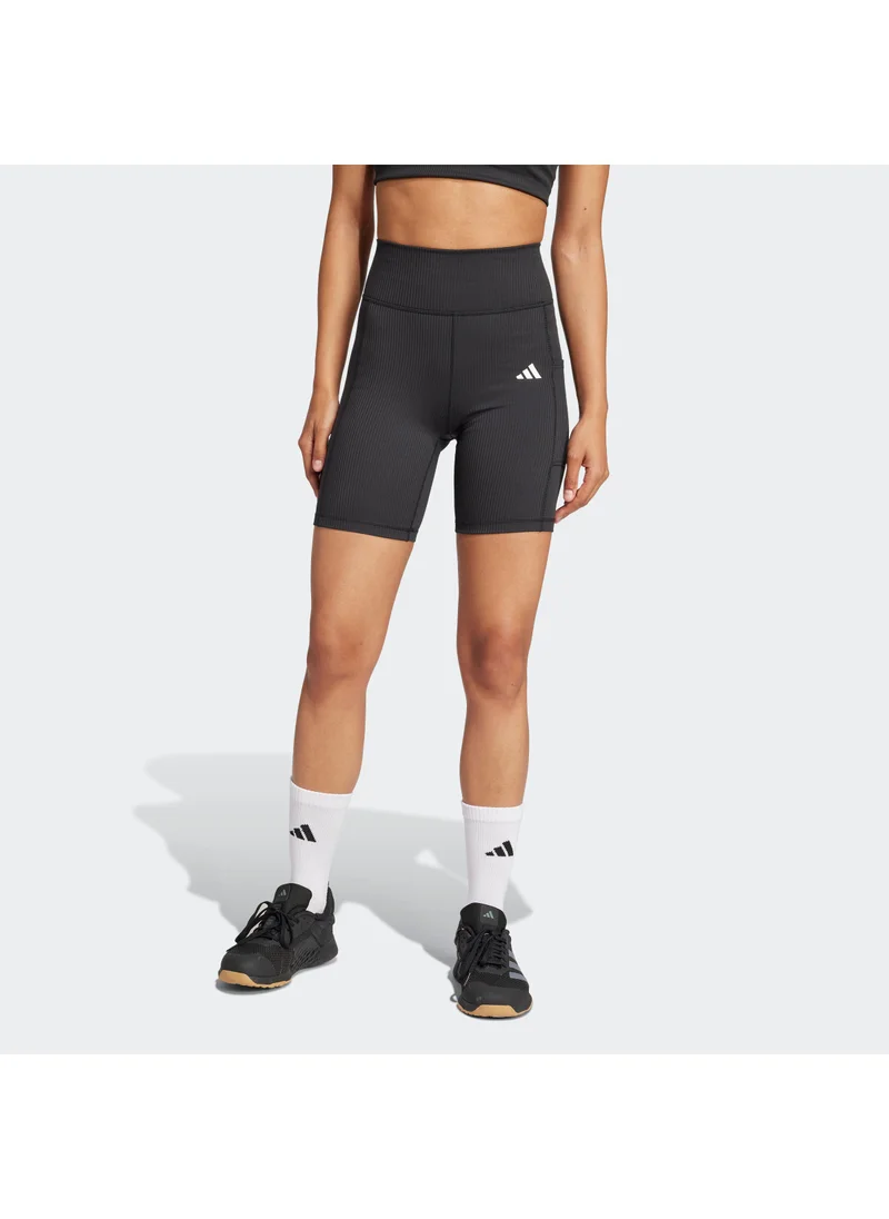 Adidas Optime Ribbed Shorts Leggings