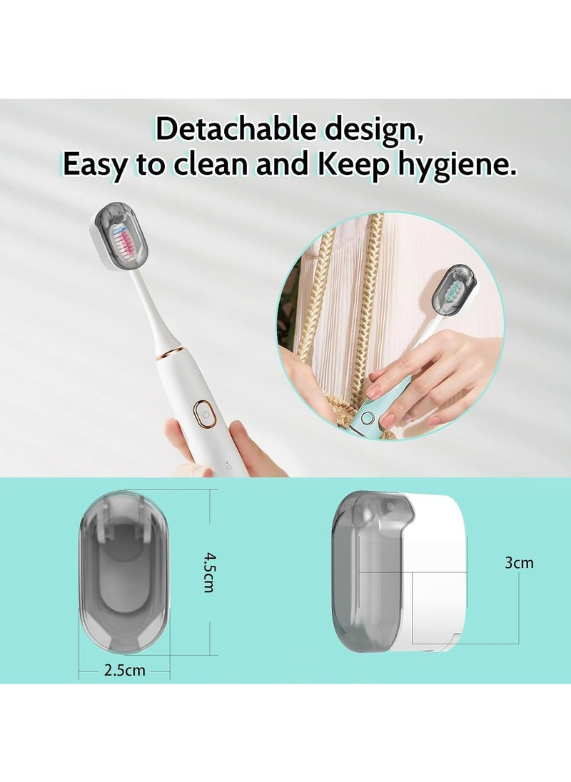 Oasisgalore 4 Pack Toothbrush Covers for Household Travel & Kids, Grey  - Image 5