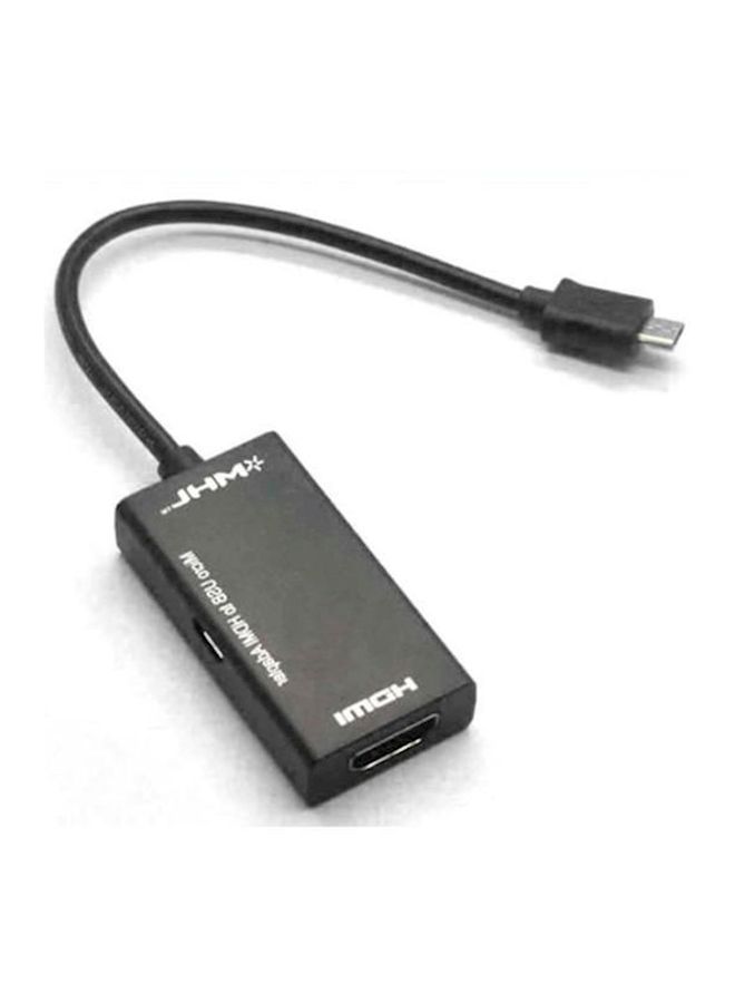 NIBEMINENT Micro USB HDTV HDMI 5 To 11 Pin Converter For Samsung S2/S3 Black