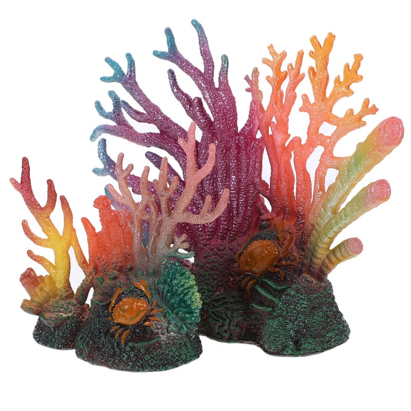 Sturdy Break Resistant Coral Decorations 2 Pieces Aquarium Hideout Ornaments - Image 2