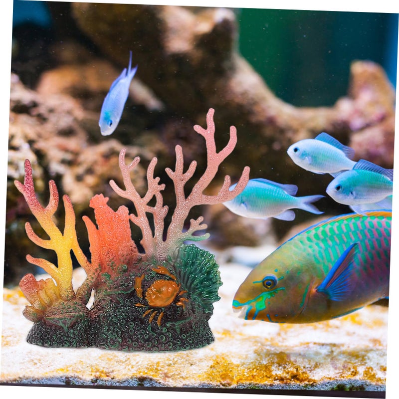 Sturdy Break Resistant Coral Decorations 2 Pieces Aquarium Hideout Ornaments - Image 3