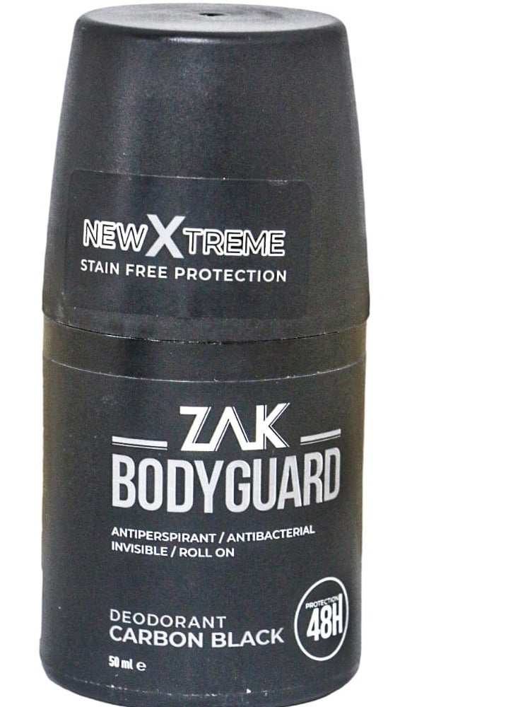 Zak Body Guard Deodorant Roll On Carbon Black 48H - 50 Ml - Image 1