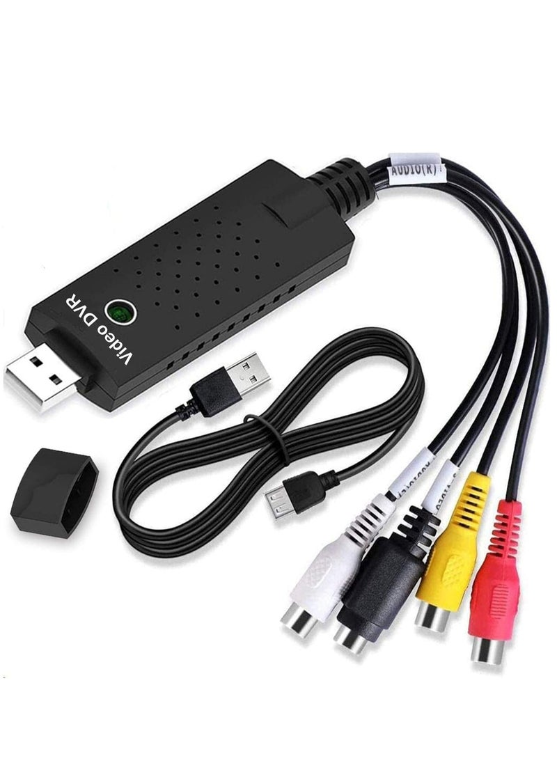 Generic - USB Video Capture Card for VHS Mini DV Hi8 DVD to Digital Converter Compatible with Mac PC Windows Android - Image 1