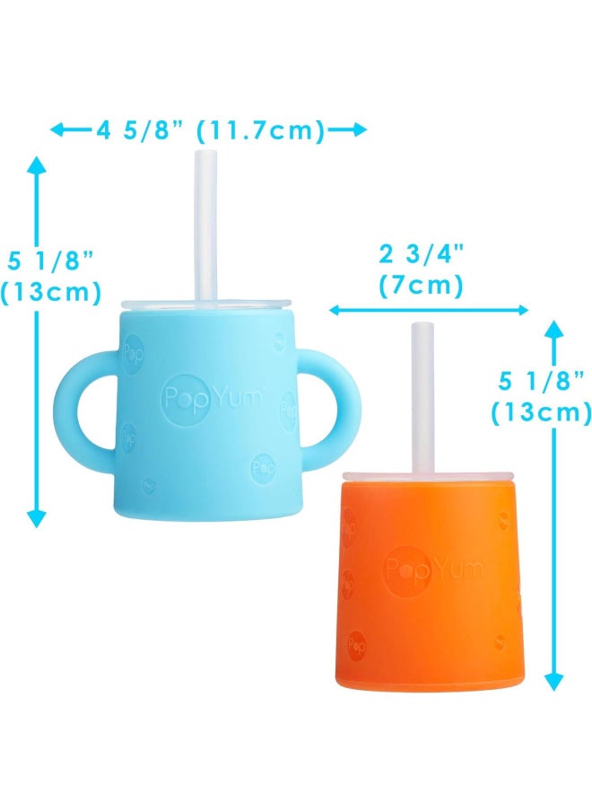 5oz Silicone Training Cup with Staw Lid 2-Pack (Sky Blue and PopYum Orange) - pzsku/Z5DF3BB9D46A09BF5A2D4Z/45/_/1717593829/d48e79bc-464f-4202-b068-b0af3ec4e137