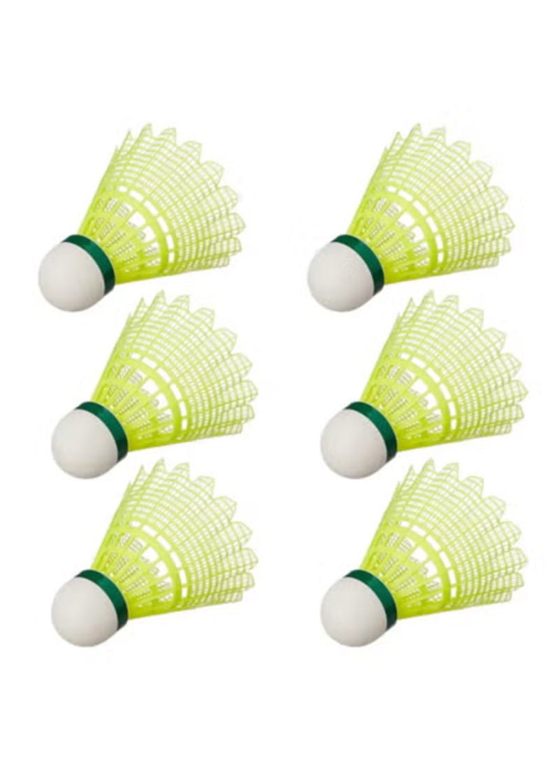 سبال مجموعة من 6 كرات ريشة تنس الريشة - كرات بيردي متينة من النايلون تشبه الريش، مناسبة للرياضات الداخلية والخارجية | خفيفة الوزن وثابتة للتدريب والألعاب الخارجية والبطولات - Image 1