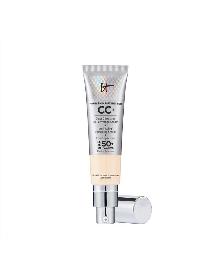 IT COSMETICS Your Skin But Better CC+ Cream, Fair - Color Correcting Cream, Full-Coverage Foundation, Hydrating Serum & SPF 50+ Sunscreen - Natural Finish - 1.08 fl oz - Image 1
