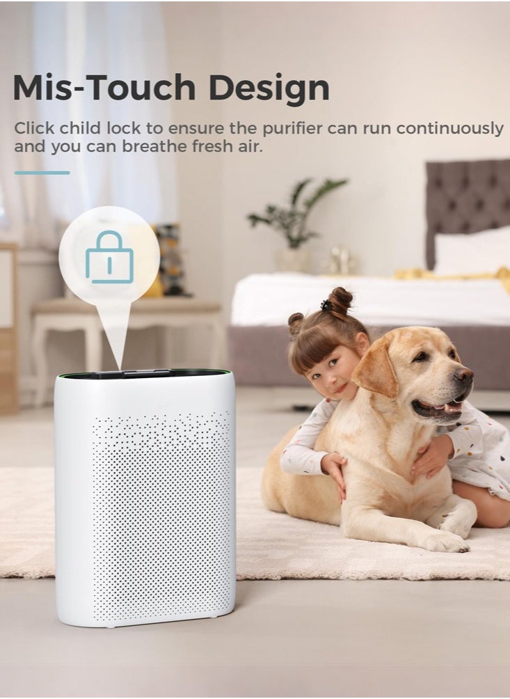 جوشبيرغ Air Purifiers for Home Large Room with Automatic Air Detection Cover 101m², Filter Layer Remove Dust, Pet Dander, Pollen for Home, Bedroom, Dorm Room  - Image 2