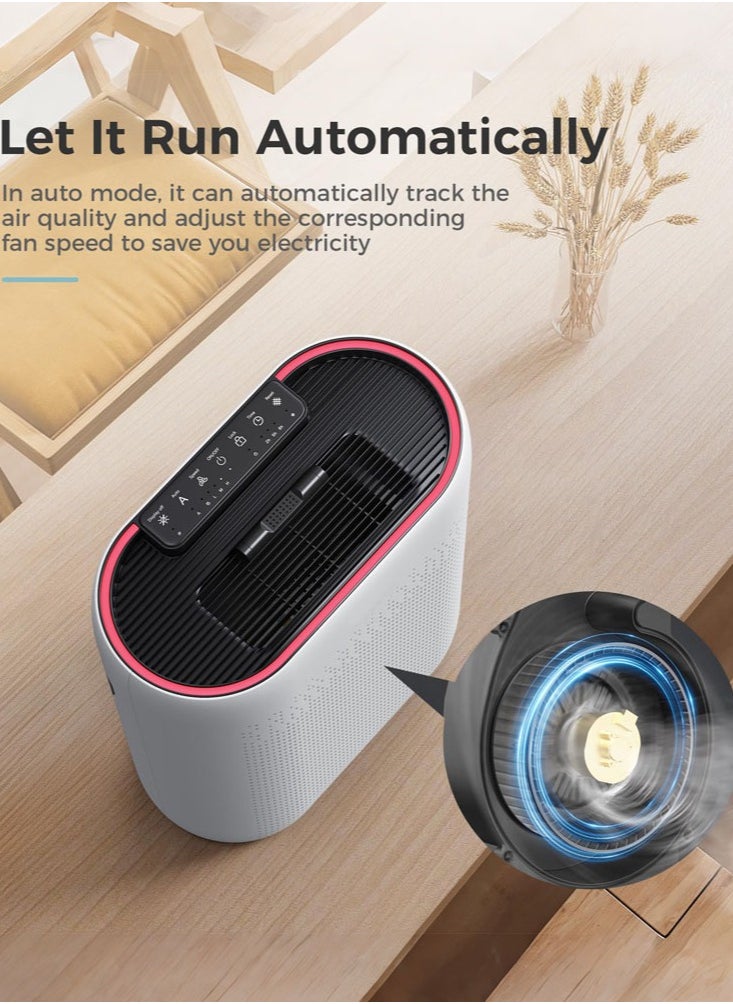جوشبيرغ Air Purifiers for Home Large Room with Automatic Air Detection Cover 101m², Filter Layer Remove Dust, Pet Dander, Pollen for Home, Bedroom, Dorm Room  - Image 4