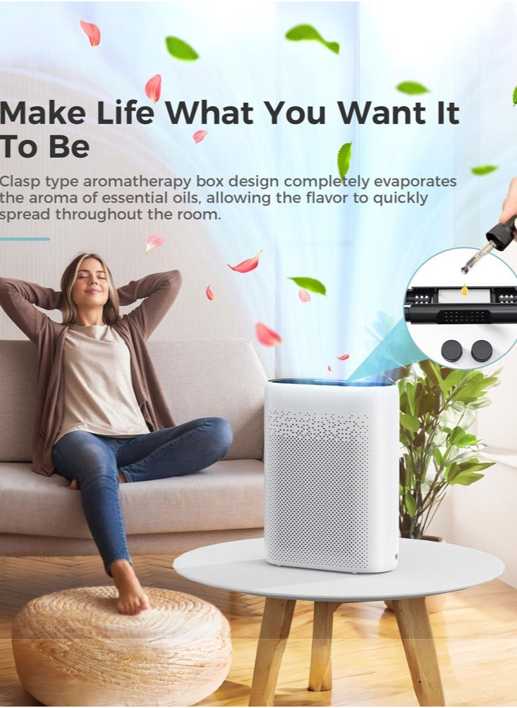 جوشبيرغ Air Purifiers for Home Large Room with Automatic Air Detection Cover 101m², Filter Layer Remove Dust, Pet Dander, Pollen for Home, Bedroom, Dorm Room  - Image 5
