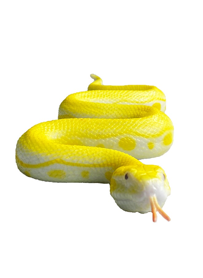 Galaxy Toys - Galaxy Toys Albino Burmese Python - Realistic Yellow and White Python Toy with Docile Nature - Image 1