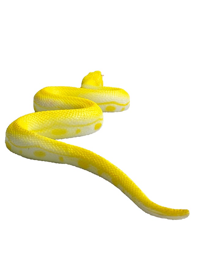 Galaxy Toys - Galaxy Toys Albino Burmese Python - Realistic Yellow and White Python Toy with Docile Nature - Image 1