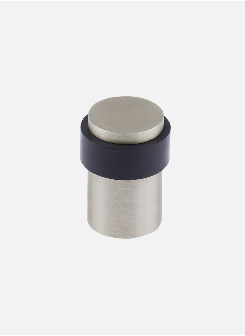 CINCINNO Cylinder Shaped Door Stopper with Rubber – 60mm, Premium Stainless Steel, Coated, Heavy Duty, Anti-Corrosion, Wall Protector, 5-Year Warranty – (Satin Nickel) 