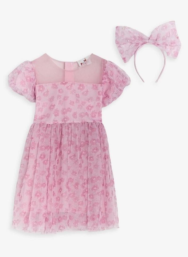 Pinata Floral Print Puff Sleeve Occasional Dress - Image 2
