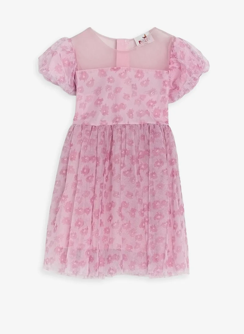 Pinata  Floral Print Puff Sleeve Occasional Dress for Kids | Best Price UAE
