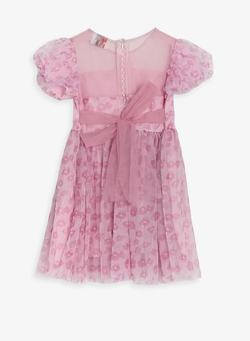 Pinata  Floral Print Puff Sleeve Occasional Dress for Kids | Best Price UAE