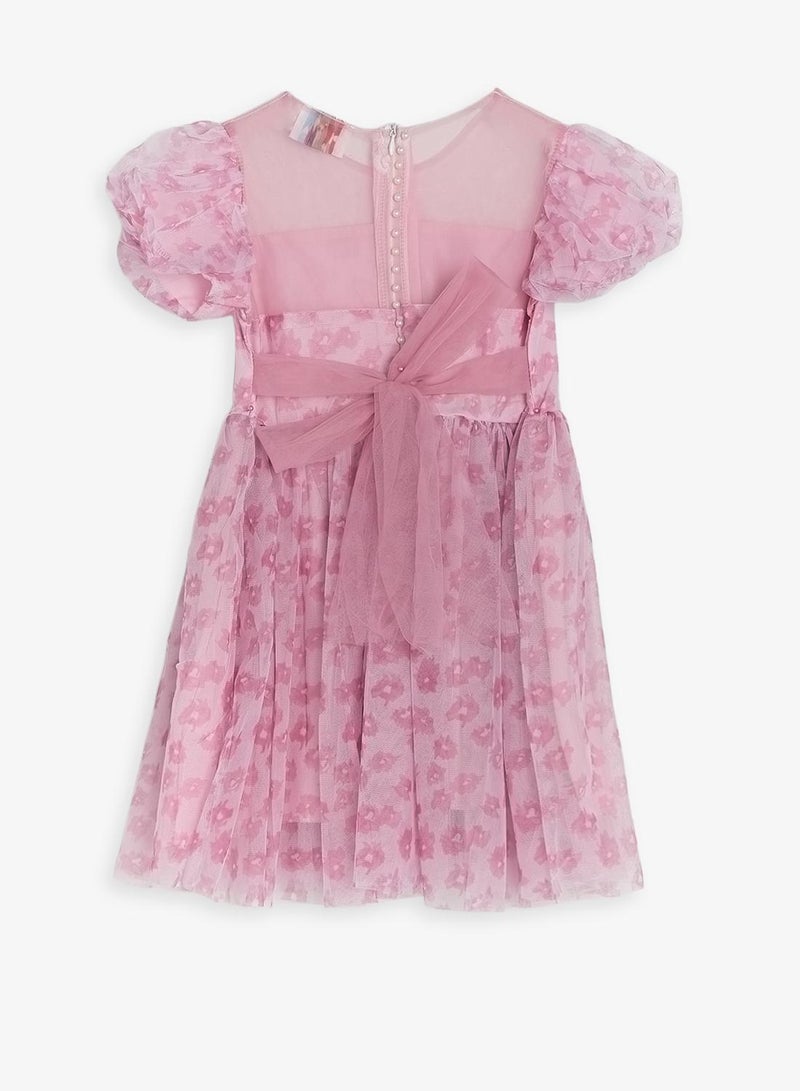 Pinata Floral Print Puff Sleeve Occasional Dress - Image 5