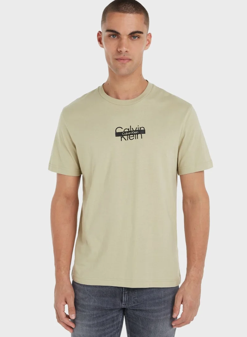 CALVIN KLEIN Logo Crew Neck T-Shirt