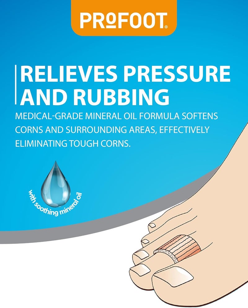 Profoot Soft Gel Corn Wraps Instant Relief from Painful Corns Cushions and Protects Contains Soft Gel Reduces Pressure and Friction Contains 3 Washable Reusable Toe Wraps 2 Pack - Image 3