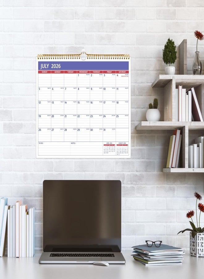 BowCuk Wall Calendar 2026-2027 - Use Now to Jun 2027, 18 Monthly Calendar 2026-2027 Wall, 14.57'' x 11.42'', 2026 Calendar with Ruled Blocks, Thick Paper, Holidays, To-do ＆ Notes, Amply Writing Space - Image 2