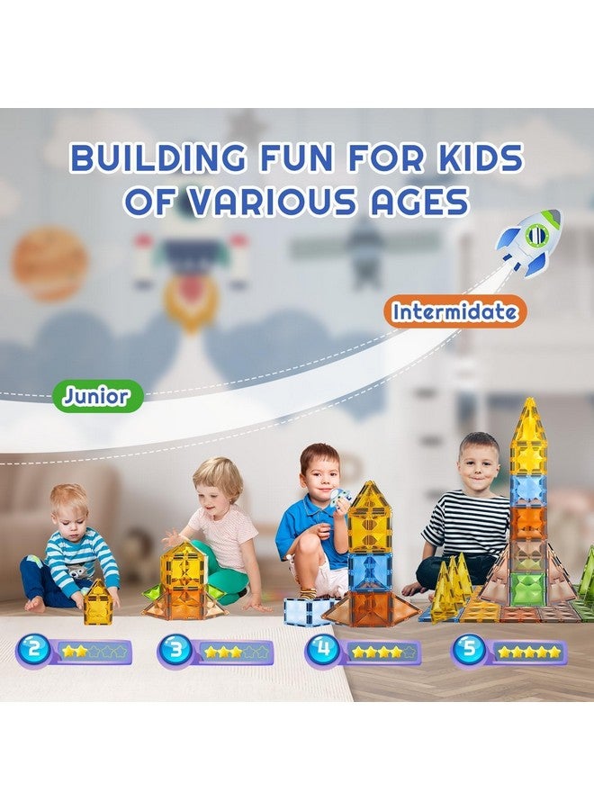 WireScorts® Magnetic Tiles for Kids, Magnetic Building Blocks for Kids 3 4 5 6 7 8 Years, Educational Learning Toys for 2 3 4 5 Year, Magnetic Toys for Kids, Learning Educational Brain Toys - 28Pcs - Image 5